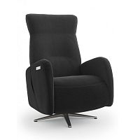 Contemporary relaxing armchair leatherfabricmetal