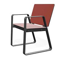 Contemporary chair BIBIoutdoorHPLpowder-coated steel base