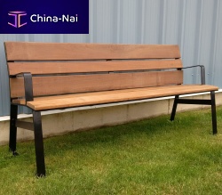 Contemporary garden bench VERVEhardwoodsteelaluminum