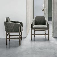 Contemporary chair Hoodindoorfabricleather