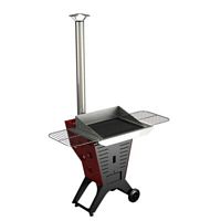 Pellet barbecue POLDO EASYon castersmetal