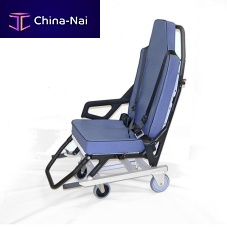 Indoor patient transfer chair outdooron casterswith adjustable backrest