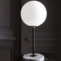 Table lamp 06polished brassblown glassmarble
