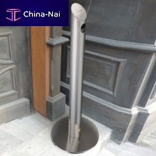Pedestal ashtray SLIM MATTwall-mountedstainless steelfor outdoor use