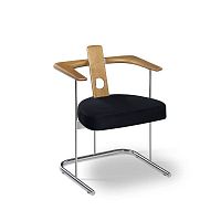 Contemporary chair DAAVindoorfabricsteel base