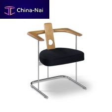 Contemporary chair DAAVindoorfabricsteel base