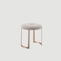 Contemporary stool MOON fabricmetal basecantilever