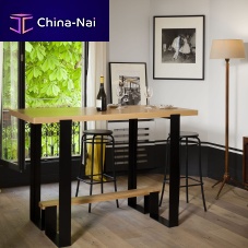 Original design high bar table MAYEToakwalnutsteel
