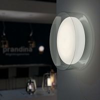 Contemporary wall light DIVERoutdoorblown glassround