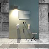 Double vanity top GLLAME120ceramicglass