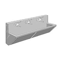 3-station surgical sink UC-3.MB seriesstainless steel