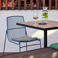 Contemporary garden chair Wirepatiopainted metalfabric