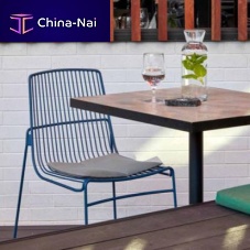 Contemporary garden chair Wirepatiopainted metalfabric