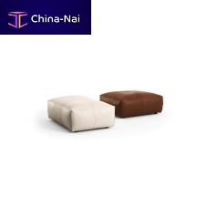 Contemporary ottoman Cubofabricleathersquare