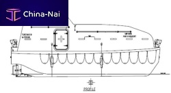 Totally enclosed lifeboat for ships