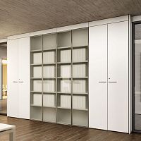 Office storage wall VAULTstoragemetallaminate