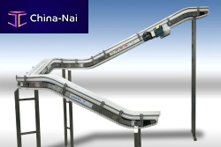 Inclined conveyor beltcurvedstraight