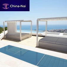 Self-supporting pergola CLIMA 120 aluminumwith mobile slats