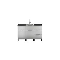 Stainless steel kitchen sink cabinet ESSENCE ESS-NAT-I5Fwith legsfor gardenfree-standing