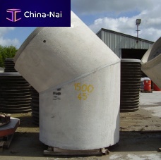 Precast concrete channeling BENDSfor drainage systems