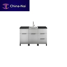 Stainless steel kitchen sink cabinet ESSENCE ESS-NAT-I5Fwith legsfor gardenfree-standing