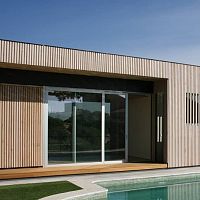 Strip cladding pineplywoodvertical