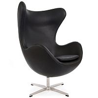 Contemporary club chair HY4012leatherupholsteredblack