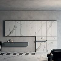 Contemporary bathroom cabinet VisionhomesandstoneCorian®