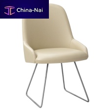 Contemporary chair NEWTON Mindoorleathermetal base