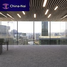 Ceiling acoustic panel MICROBAFFLE fabricwoodenrectangular