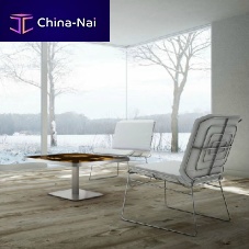 Contemporary fireside chair ANTENNA meshstainless steelgarden