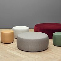 Contemporary ottoman DEPART 3fabricroundindoor