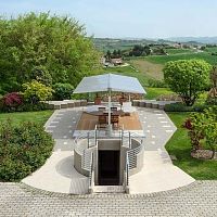 Self-supporting pergola AiroofWPCaluminumpainted steel