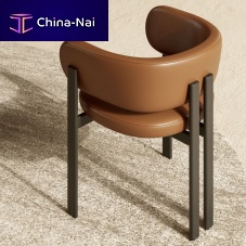 Contemporary armchair Bayfabricoakmetal