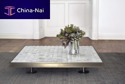 Contemporary coffee table Sofia steelonyxrectangular