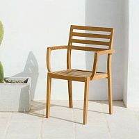 Contemporary chair Stellaoutdooracrylic fabricteak