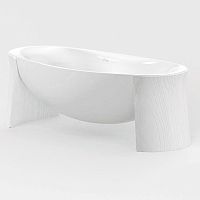 Oval bathtub FLOATINGfree-standingacrylicwhite