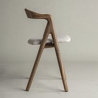 Contemporary chair Garibaldi indoorfabricoak base