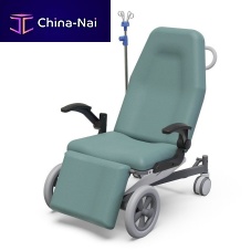 Indoor patient transfer chair KFM-PT103recliningwith adjustable backreston casters