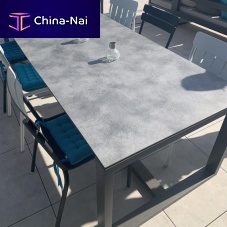 Design dining table Table repas sur mesurealuminumlaminatealuminum base