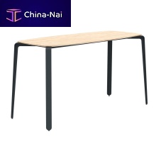 Contemporary table CUAoakplywoodmetal base