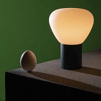 Table lamp 01aluminumblown glasspolyester