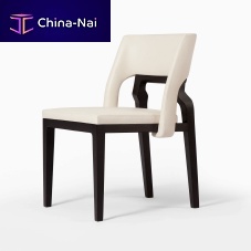 Contemporary chair GALLATINfabricleatherwalnut base