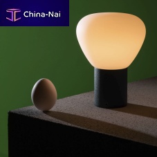 Table lamp 01aluminumblown glasspolyester