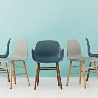 Contemporary chair FORMindooroakplastic