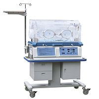 Neonatal transport incubator XBI-300Aon casterswith 6 operating windows