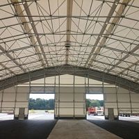 Metal frame tensile structure WAREHOUSE SHELTERSfor industrial applications