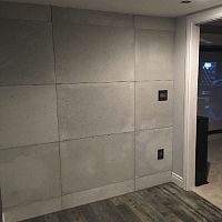 High-performance concrete wall cladding LIHERA TRAVERTINEinteriorbrushedconcrete look