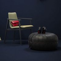 Contemporary ottoman ANNAfabricleather