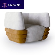 Contemporary armchair ART. SPLENDORleatherfabriccustomizable
